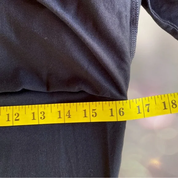 BANANA REPUBLIC Bodycon 3/4 Sleeve Mini Layered Black Dress Relaxed Medium NWT - Picture 5 of 11